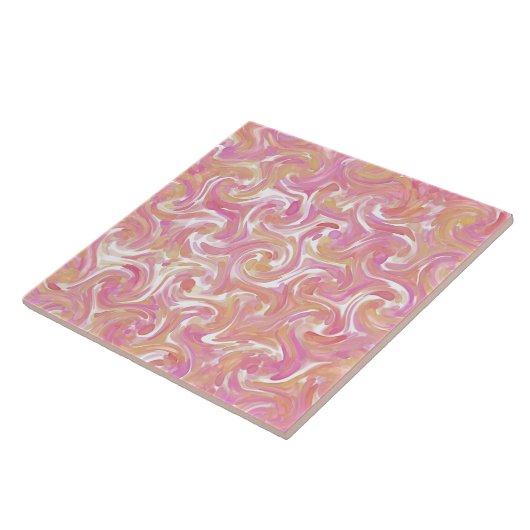 Dringende Roos Draaien keramische Tegel Tegeltje (Zijkant)