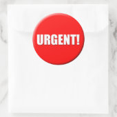 Dringende Sticker (groot) (Tas)