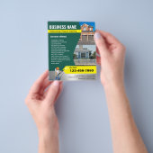Dringende waskracht Washer Green House Cleaning Flyer (Hand)