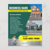 Dringende waskracht Washer Green House Cleaning Flyer (Voorkant)