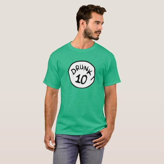 Drink 10 TEN T-Shirt (Voorkant volledig)