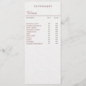 Drink 4,5 x 6,25-inch flatmenu Kaart voor bier en  (Achterkant)