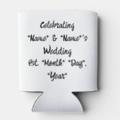 "Drink A Cold One for US" Koelbox voor weddenschap Blikjeskoeler (Achterkant)