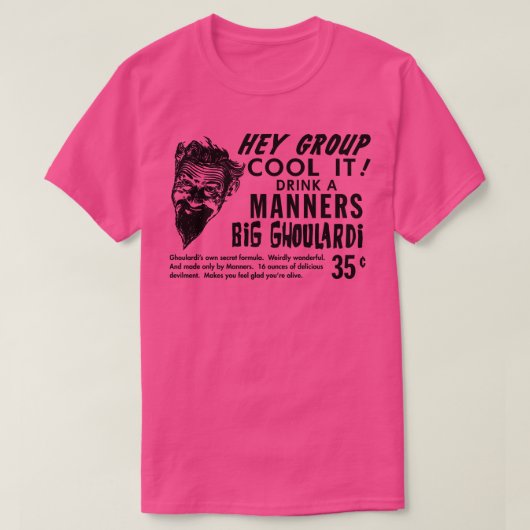 Drink a Manners Big Ghoulardi 3 T-shirt (Design voorkant)