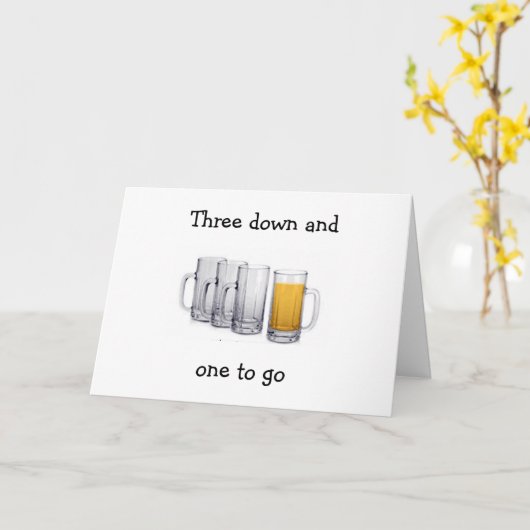 "DRINK AAN UW SUCCES" KAART (Gele Bloem)