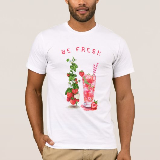 Drink aardbeiensap — Hot Summer T-shirt (Voorkant)