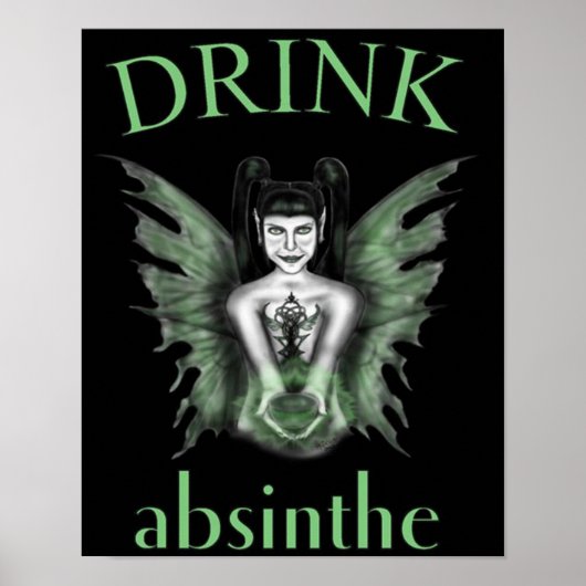 Drink Absinthe Gothic Fairy Poster (Voorkant)