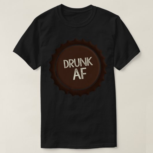 Drink AF Funny Beer Bottle Top Slogan T-shirt (Design voorkant)
