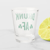 Drink AF Funny St. Patrick's Day Quote Shot Glas (Achterkant)