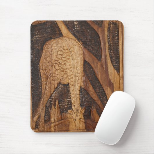 Drink Afrikaanse Giraffe Mousepad Muismat (Met muis)