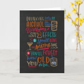 Drink Alcohol Humoureuze Birthday Kaart (Gele Bloem)