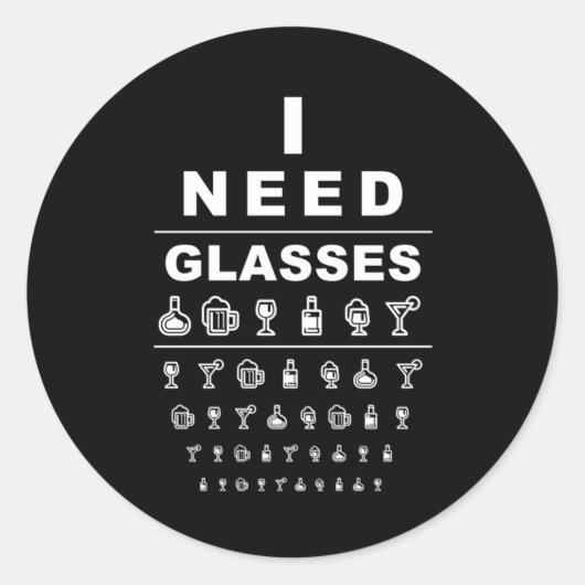 Drink alcoholdoekje Drink mengobast Ronde Sticker (Voorkant)