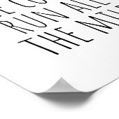 Drink alle koffie, loop alle kilometers poster (Hoek)