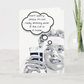 Drink Alone Funny Verjaardag Kaart (Voorkant)