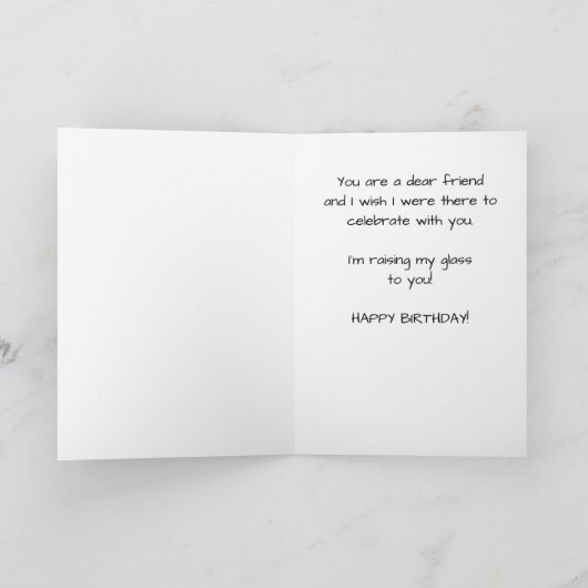 Drink Alone Funny  Verjaardag Kaart (Binnen)