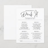Drink Als | Bachelorette Party Game Kaart (Voorkant / Achterkant)