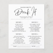 Drink Als | Bachelorette Party Game Kaart (Voorkant)