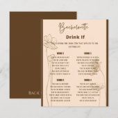 Drink Als Bachelorette Party Spel Informatiekaartje (Voorkant / Achterkant)