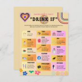 Drink Als Bachelorette Party Spel Informatiekaartje (Voorkant / Achterkant)