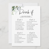 Drink Als Bachelorette Spel Minimalistisch Kaart (Voorkant)