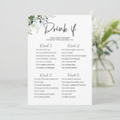 Drink Als Bachelorette Spel Minimalistisch Kaart (Staand voorkant)