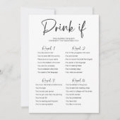 Drink Als Bruidsfeest Minimalist Kaart (Voorkant)