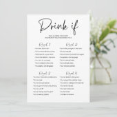 Drink Als Bruidsfeest Minimalist Kaart (Staand voorkant)