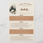 Drink Als Camp Bachelorette Party Spel Flyer (Voorkant)