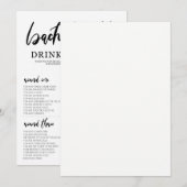 Drink als de Bachelorette-kaart Kaart (Voorkant / Achterkant)