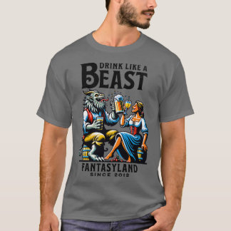 Drink als een Beast Fantasyland Orlando Themapark T-shirt