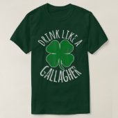 DRINK ALS EEN GALLAGHER St. Patricks Day Beer Iris T-shirt (Design voorkant)