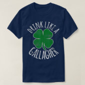 DRINK ALS EEN GALLAGHER St. Patricks Day Beer Iris T-shirt (Design voorkant)