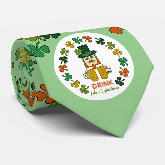 Drink als een Leprechaun Stropdas (Opgerold)