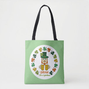Drink als een Leprechaun Tote Bag