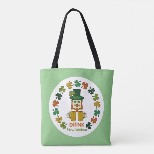 Drink als een Leprechaun Tote Bag (Achterkant)