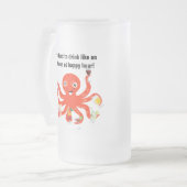 Drink als een octopus bij Happy Hour Funny Matglas Bierpul (Voorkant links)