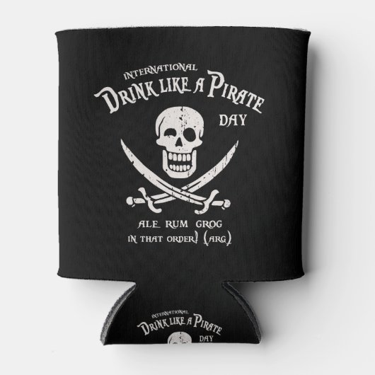 Drink als een piraat blikjeskoeler (Voorkant)