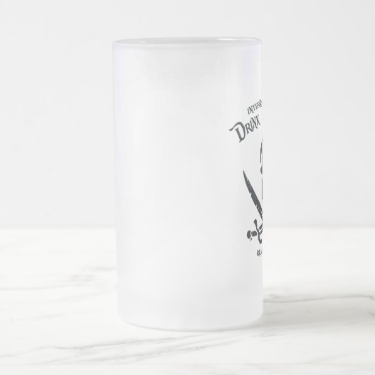 Drink als een piraat matglas bierpul (Center)