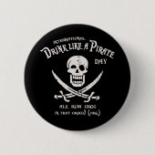 Drink als een piraat ronde button 5,7 cm (Voorkant)