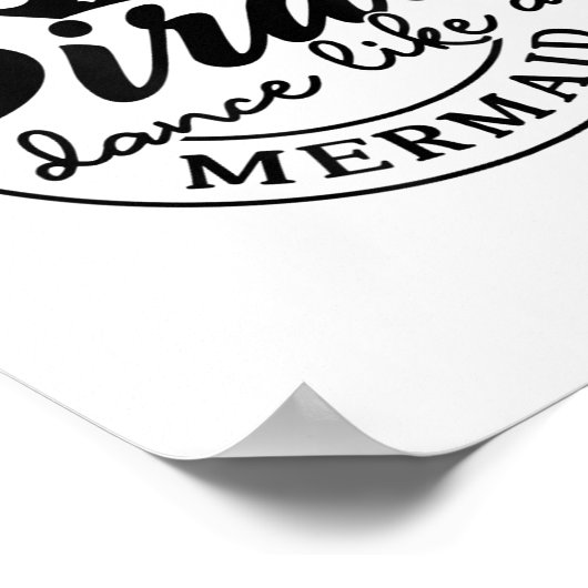 Drink als een piratendans als een zeemeermin praat poster (Hoek)