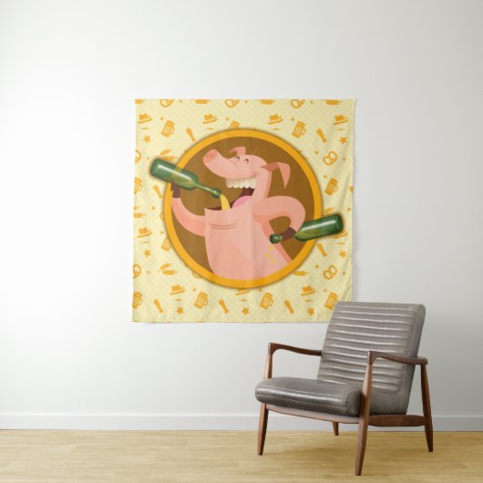 drink als een varken wandkleed (In situ)