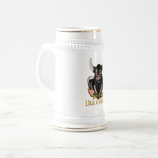 Drink als een Viking-Mok Bierpul (Voorkant links)