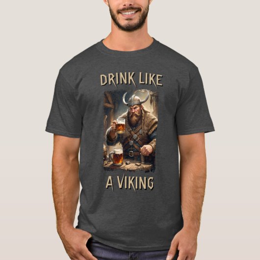 Drink als een Viking T-shirt (Voorkant)
