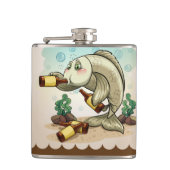 Drink als een vis heupfles (Voorkant)