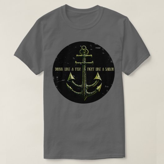 drink als een vis t-shirt (Design voorkant)
