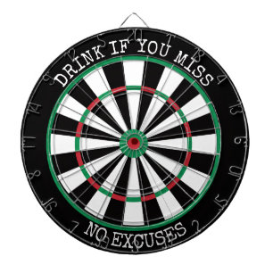 Drink Als Je Mist – Geen Excuses Dartbord