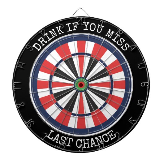 Drink Als Je Mist Grappige Dartbord Bar Decor (Voorkant)