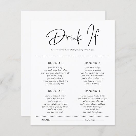 Drink Als | VRIJGEZELLENFEEST (Voorkant / Achterkant)