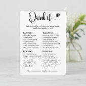 Drink als Vrijgezellenfeest spel Modern Elegant Kaart (Staand voorkant)