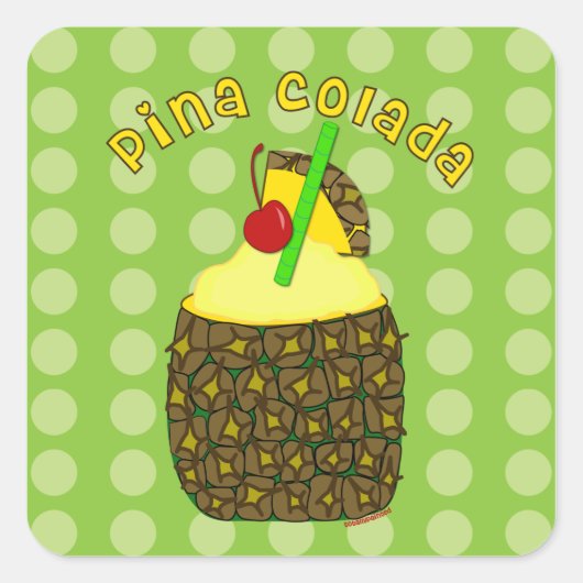 Drink Art Pina Colada Stickers (Voorkant)